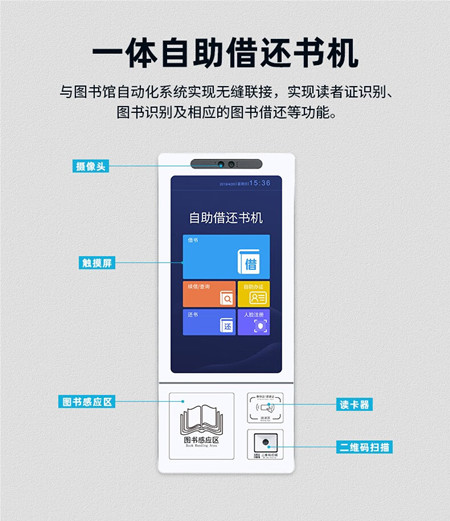 壁挂式自助借还书机